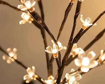 Cherry Blossoms Branch Lights Floral Lights Vase Filler Flower Arrangements Warm White Light Flowers