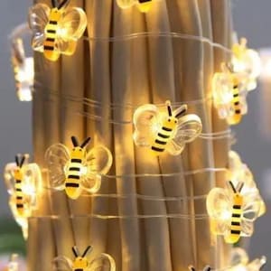 Honeybee String Lights: LED Fairy Lights, Battery Operated