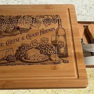 Cheese Charcuterie Board - Customized Cheese Board, Engraved Cutting Board, Home Decor Gift for Wedding, Anniversary, Housewarming