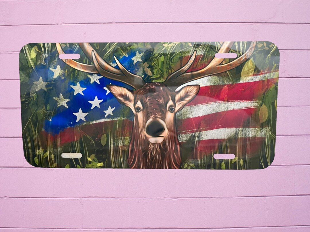 Deer License Plate Car Tag Ask About Customization. Etsy