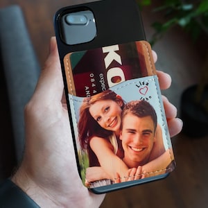 Handy-Kartenhalter | Personalisierte Handy Geldbörse ID Halter | Kreditkartenhalter | Benutzerdefinierte Monogramm | Stick On Kartenhalter