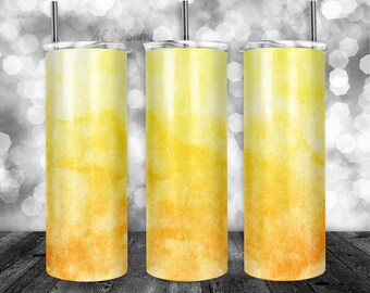Yellow Gradient Pattern Tumbler Wrap - PNG for 20oz Tumblers - Tumbler Sublimation Novelty Design - Custom Art Cup