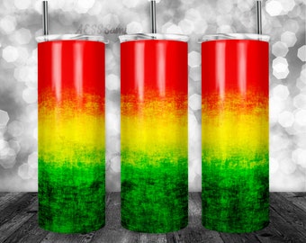 Ethiopia Flag Tumbler Wrap - PNG for 20oz Tumblers - Tumbler Sublimation Novelty Design - Custom Jamaica Tumbler