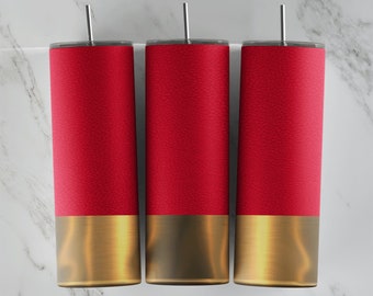 Red Shell Tumbler Wrap - PNG para vasos de 20 oz - Diseño de sublimación de vaso - Plantilla de novedad fresca - Impresión de vaso de escopeta personalizada