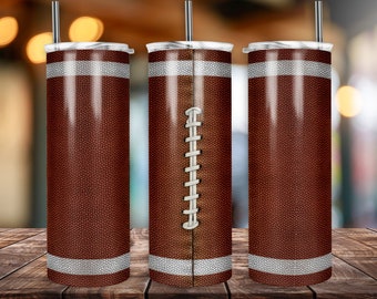 Football Tumbler Wrap - PNG for 20oz Tumblers - Tumbler Sublimation Novelty Design - Custom Football Tumbler