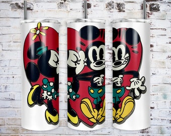 Cartoon Character Tumbler Wrap - PNG for 20oz Tumblers - Tumbler Sublimation Design - Cool Template - Novelty Graphic - Custom Love Cup