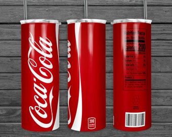 Soft Drink Tumbler Wrap - JPG for 20oz Tumblers - Tumbler Sublimation Design - Cool Template - Novelty Graphic - Custom Soda Cup
