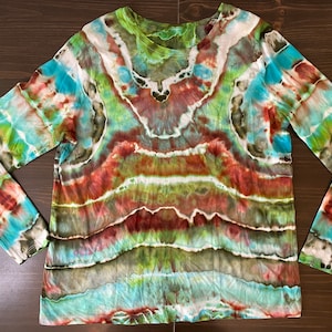 Geode Ice Tie Dye Long Sleeve T-Shirt | Size XL | Hand-Dyed | One Of A Kind