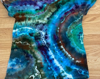 Tie Dye Tshirt | Size Medium | Women’s V-Neck Tee | Hand-Dyed | One Of A Kind