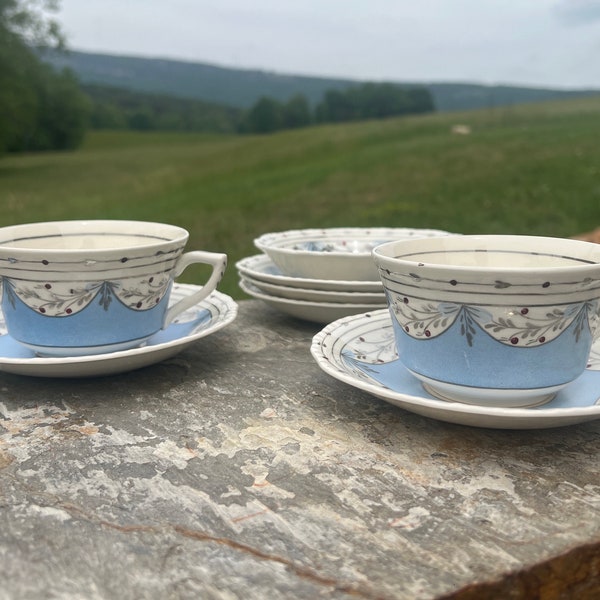 Ruskin Blue or Williamsburg Hand Painted Dinnerware By Cumbow China Decorating Company Abingdon, Virginia ***PIECES SOLD INDIVIDUALLY***