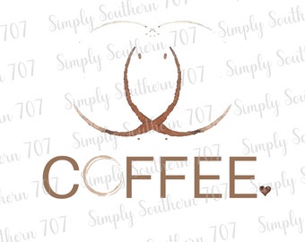 Coffee PNG Digital Downloads PNG Download Coffee Lover Espresso Drink Trendy Brand Aesthetic PNG Coffee Stain Graphic Cup Stains Upload