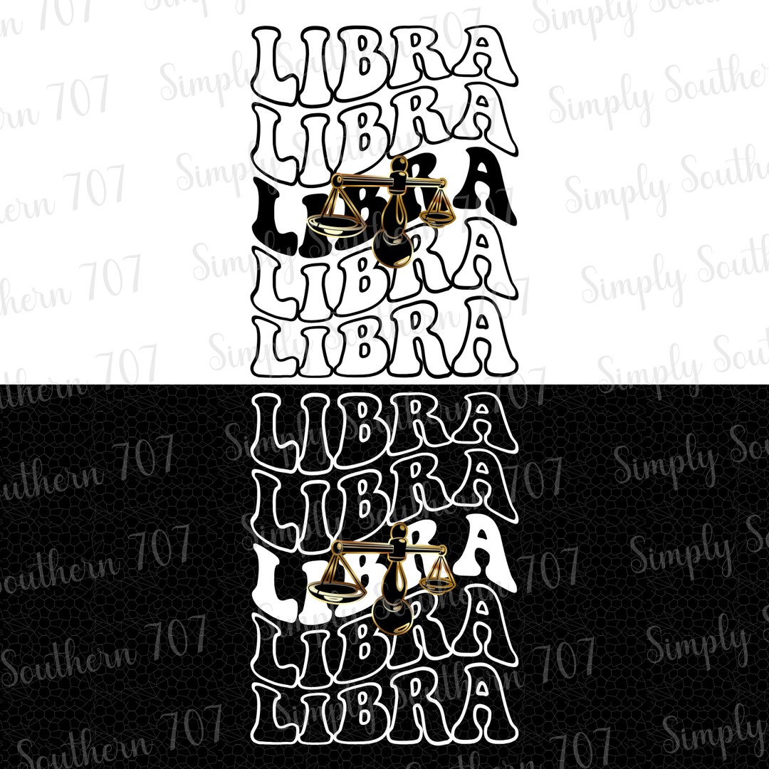 Libra Retro Retro Libra PNG Balance Scales PNG Zodiac Sign Astrology Bundle Digital ...