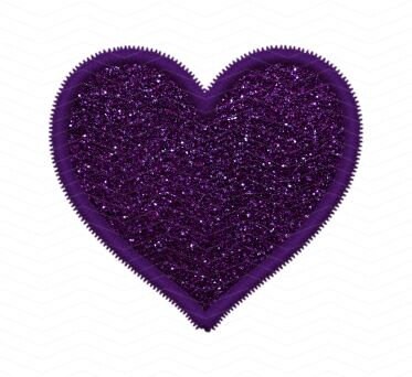 Faux Sequin Heart PNG Faux Emboidery Sparkly Valentine's Day Graphic ...