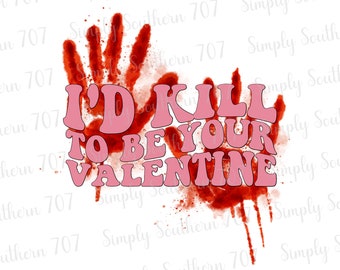 Retro Horror Valentine PNG Funny Valentine Valentines Day Retro Graphic Digital Download Bloody Design Anti Valentine Single Upload Trendy