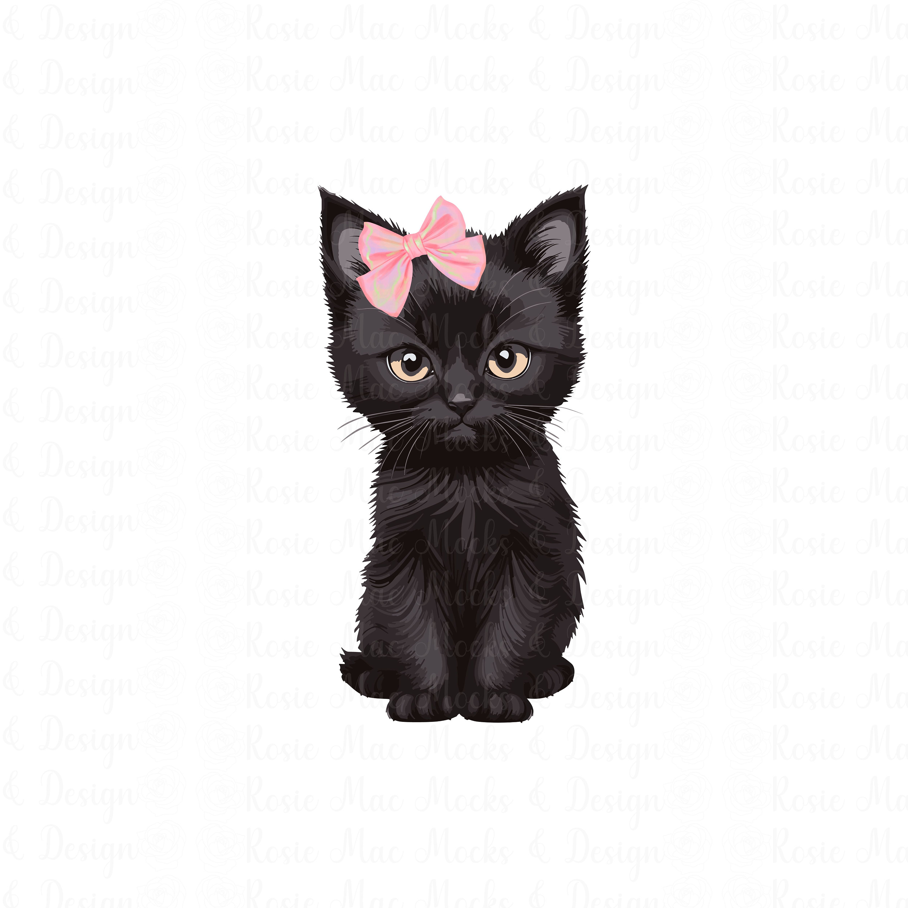Coquette Kitten PNG Cute Kitty Download Funny Girly Cat Graphic