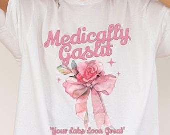 coquette pink bow sweatshirt hidden disability ironic shirt pots syndrome fibromyalgia eds chronic illness spoonie shirt endometriosis pcos