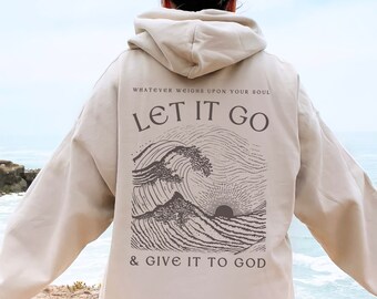 ocean beach hoodie christian hoodie Christian Sweatshirt Jesus Hoodie Christian Merch god apparel sunset summer hoodie ocean inspired style