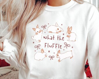 bunny sweater rabbit lover gift weirdcore homebody sweatshirt rabbit sweater cottage core shirt easter gift easter shirt easter sweatshirt