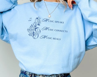 music therapy shirt music themed gifts crewneck music teacher shirt band teacher gift piano teacher shirt music hoodie teacher apparel