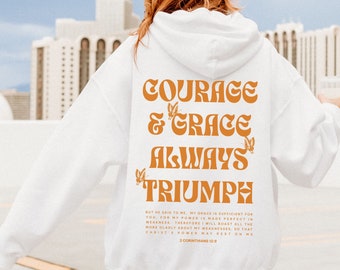Christian Hoodie Christian Sweatshirt Jesus Hoodie Hoodie Jesus Bible Verse Christian Merch Faith Over Fear Bible Shirt god apparel