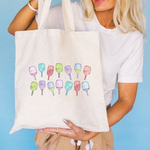 Pickleball tote bag Pickleball bag pickleball gift pickleball gifts gift for pickleball player, cute fall bag, market bag, reusable tote bag