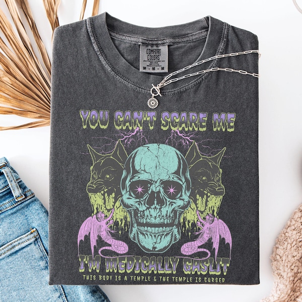 halloween hidden disability, ironic shirt, pots syndrome, fibromyalgia, skeleton shirt, chronic illness, endometriosis, eds, gaslit