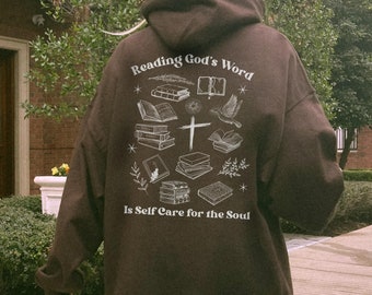 Christian Hoodie Christian Sweatshirt Jesus Hoodie Bible Verse Christian Merch Bible Shirt god apparel mental health hoodie religious hoodie