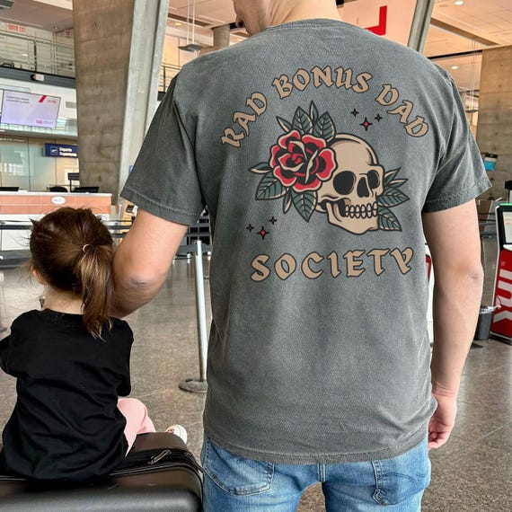 rad dad bonus dad shirt vintage graphic tee dad slogan shirt stepdad step dad gift bonus dad gift stepdad fathers day meaningful dad gift