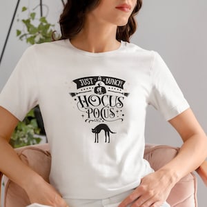 Its Just a Bunch of Hocus-pocus Shirt, Hocus-pocus Shirt, Cat Shirt, Halloween Shirt, Halloween Gifts,Halloween Movie Shirt, Witch Shirt