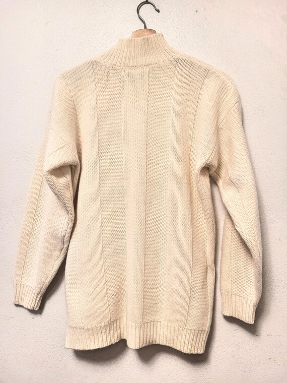 Vintage Angora and White Wool Sweater Dress, Size… - image 2
