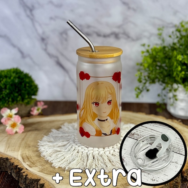 Marin Kitagawa Glas | Eiskaffeebecher | Iced Coffee Glass | My Dress-Up Darling | 450ml | 15,2oz