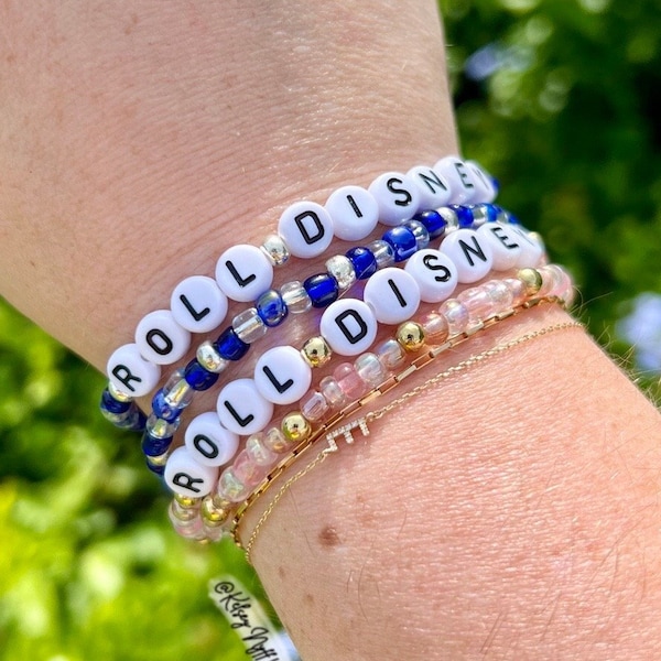 RollDisney Beaded Friendship Bracelets | Runner Trading, Race Weekend Keepsake, Magic Maker Gift Idea, Magical Miles, 5K 10K Half Full