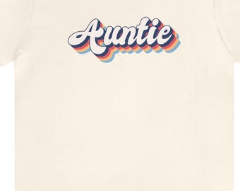 Retro Auntie Comfort Colors Shirt, Aunt Gift