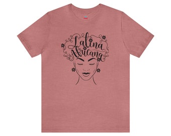 Camiseta latina africana, camiseta con retrato de mujer
