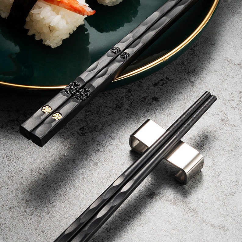 5 Pairs Japanese Chinese Chopsticks Sushi Sticks Etsy