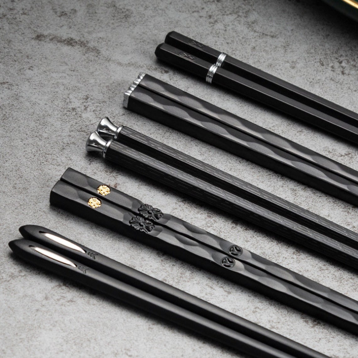 5 Pairs Japanese Chinese Chopsticks Sushi Sticks Etsy