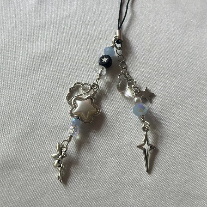 Enchanting Cosmic Fairy Wire-wrapped Phone Charms Coquette - Etsy