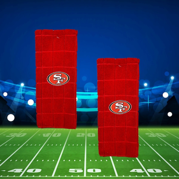 San Francisco 49ers Tailgate Gear, 49ers Pillow Covers, 49ers Towel, Apron, 49ers Bag, Sports Team Decor, Man cave, Game day Gear