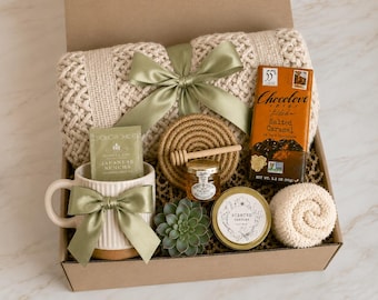 Unique Gifts For Her, Care Package For Women, Sympathy Gift Basket, Sending Hugs For Friend, Get Well Soon,  Warm and Cozy Gift Box