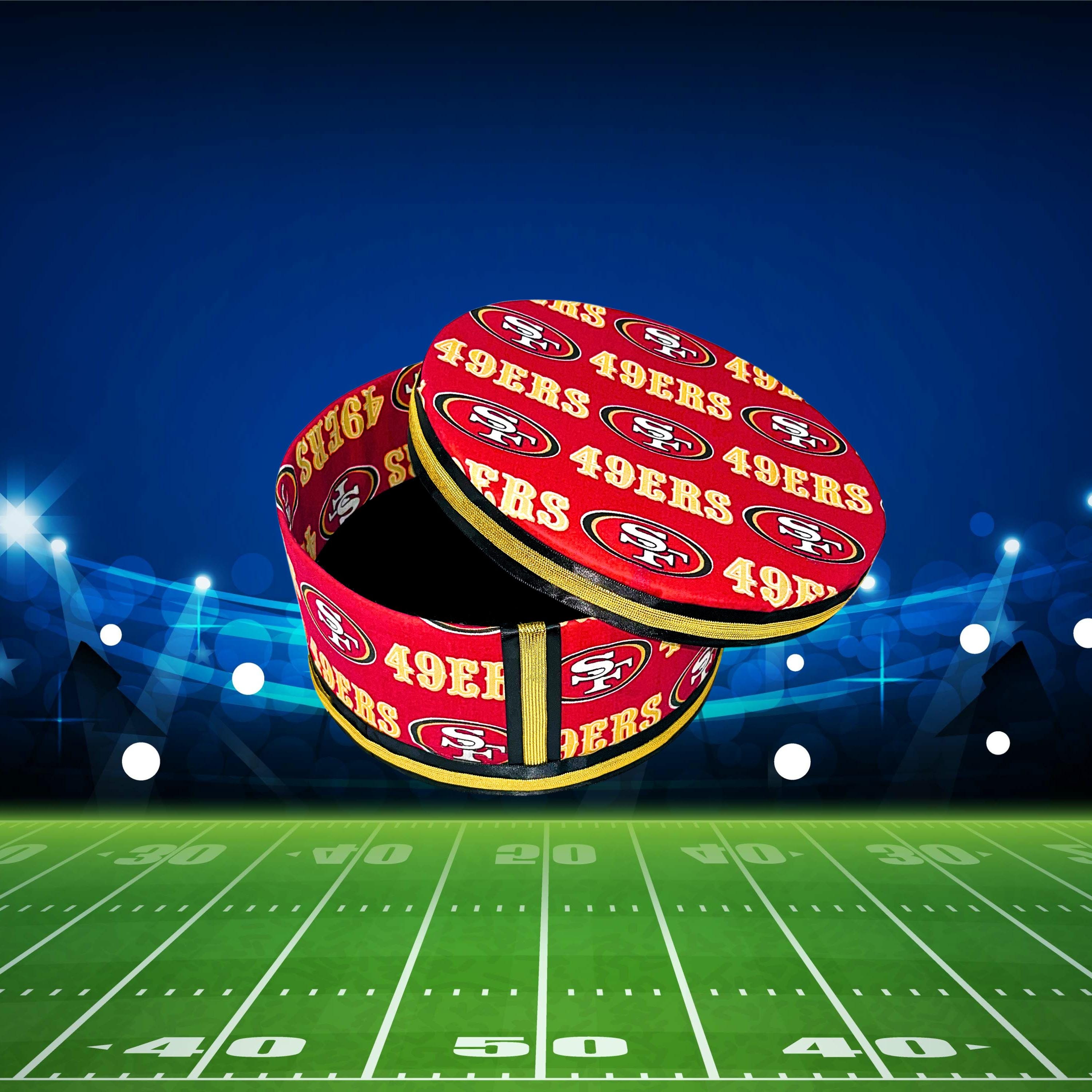 記念グッズ 49ers Football Hutch San Francisco 49er Fan Box, 49ers Football Box, NFL Gift Box for