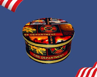 First Responder Gift  Box, Firefighter Box,  Thank You Gift,  Firefighter Collectible Keepsake Box, Trinket Jewelry Box