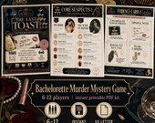 Bachelorette Murder Mystery Game Printable | The Last Toast Bach Noir Party Kit