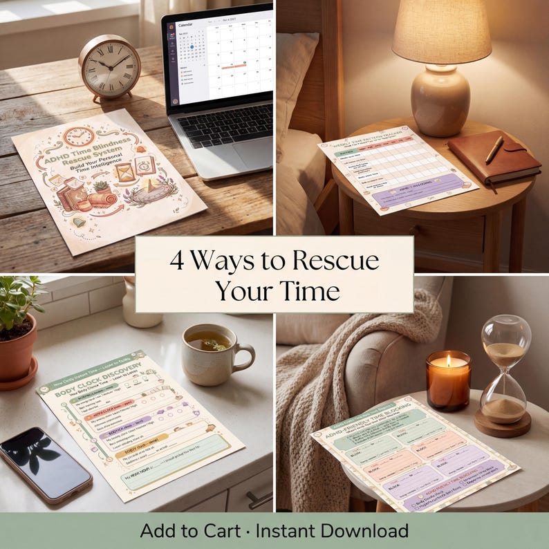 ADHD Time Blindness Toolkit for Adults: Lateness Prevention, Transition Protocols & Estimation Training PDF image 2