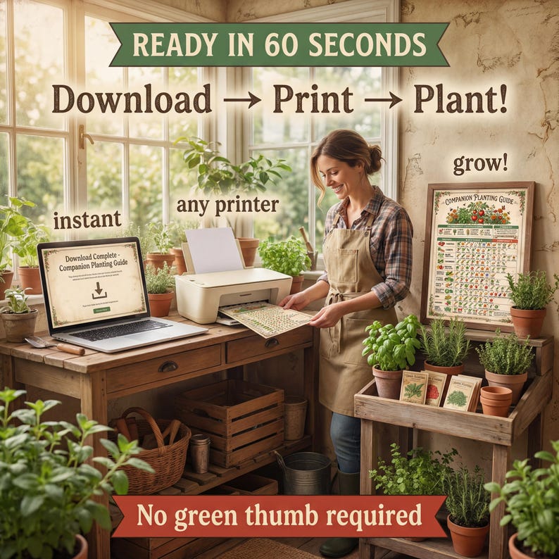 Companion Planting Guide | Vegetable Garden Charts (Digital Download) image 4