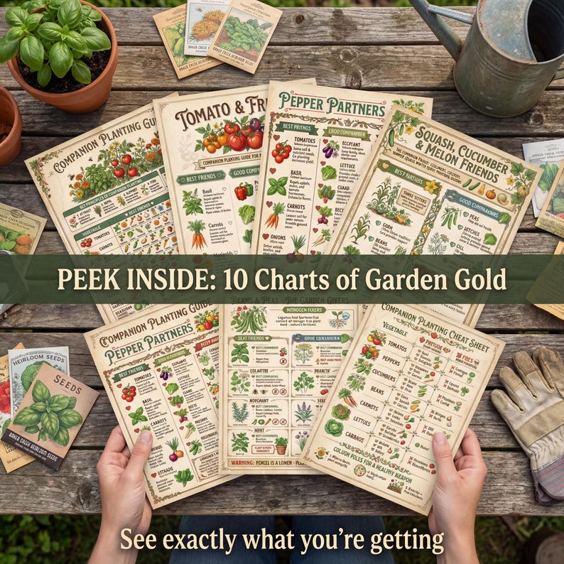 Companion Planting Guide | Vegetable Garden Charts (Digital Download) image 3