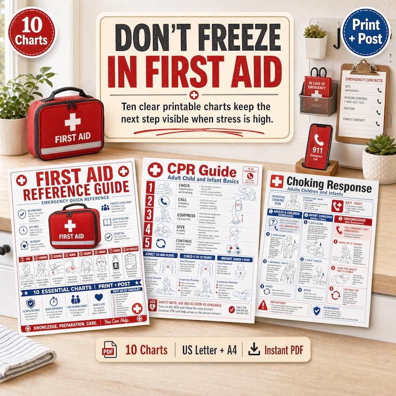 First Aid Guide | Emergency Reference Charts (digital Download) - Etsy