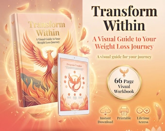 Body Positive Abnehmen Arbeitsbuch | Ernährungs- & Fitness-Planer (druckbares PDF)