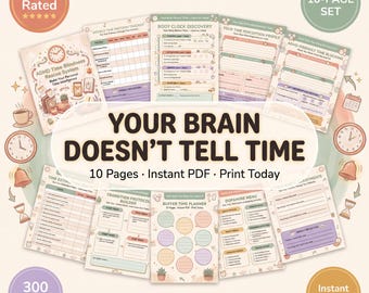 Kit de herramientas para la ceguera temporal por TDAH/Sistema de rescate, Planificador (Descarga digital)