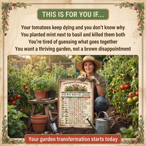 Companion Planting Guide | Vegetable Garden Charts (Digital Download) image 5
