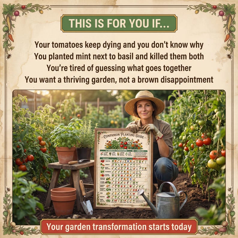 Companion Planting Guide | Vegetable Garden Charts (Digital Download) image 5